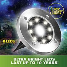 Bell + Howell Disk Lights Deluxe Solar Lights 8-pack