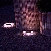 Bell + Howell Square Mosaic Solar Disk Lights 4-pack