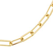 Bellezza Bronze Knife-Edge Paperclip-Link Chain Necklace