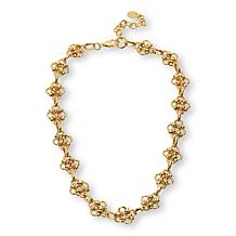 Bellezza 17" Bronze Macrame-Inspired Station Necklace