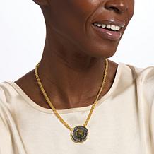 Bellezza 18" 500 Lira Coin Curb Necklace