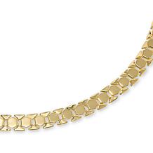 Bellezza 18" Bronze Diamond-Cut Geometric Link Necklace