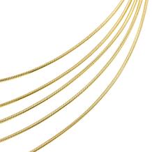 Bellezza 18" Bronze Multi-Strand Snake Chain Necklace