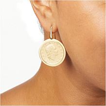 Bellezza 200-Lira Coin Bronze Drop Earrings 