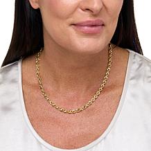 Bellezza Bellissima 18" Bronze Diamond-Cut Disco Chain Necklace