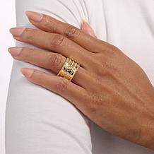 Bellezza Bronze Angel of God Prayer Wide Band Ring