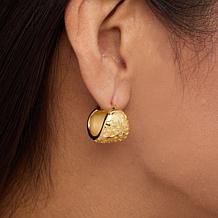 Bellezza Bronze Broccato Graduated Hoop Earrings