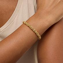 Bellezza Bronze Byzantine Chain Necklace and Bracelet 2-piece Set