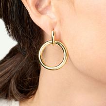 Bellezza Bronze Circle Doorknocker Drop Earrings