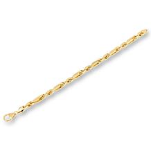 Bellezza Bronze Diamond-Cut Rope and Figaro Chain Bracelet