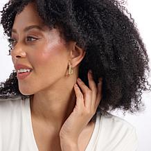 Bellezza Bronze Double-Row Rope-Textured Hoop Earrings