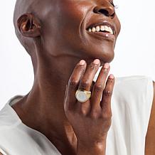 Bellezza Bronze Goldtone 100 Lira Coin Ring