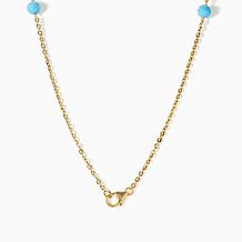 Bellezza Bronze Jewelry Gemstone Bead Station 31" Chain Necklace