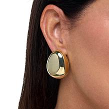 Bellezza Bronze Large Puffy Button Stud Earrings 3-piece Set