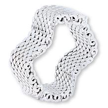 Bellezza Bronze Mesh Textured Wave Band Ring