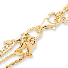 Bellezza Bronze Multi-Chain Layered Necklace Set with Pendant