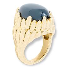 Bellezza Bronze Onyx Crown Design Solitaire Ring