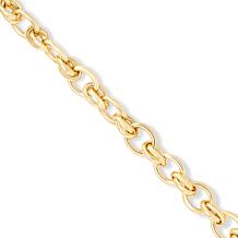 Bellezza Bronze Oval Rolo Link Magnetic Clasp Bracelet