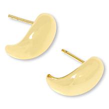Bellezza Bronze Polished Bottoms Up Mini Teardrop Earrings