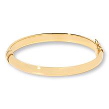 Bellezza Bronze Polished Oval Hinged Bangle Bracelet
