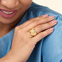 Bellezza Bronze Polished XO Knot-Design Ring