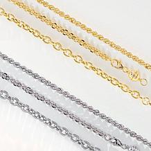 Bellezza Bronze Rope Chain Adjustable Sliding Necklace