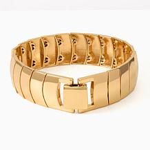 Bellezza Bronze Shiny Curved Linked Bracelet