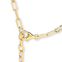 Bellezza Bronze St. Michael Round Pendant Drop 18" Chain Necklace