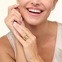 Bellezza Bronze Textured Band Ring 3-piece Set