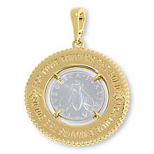 Bellezza Fortune Favors the Bold Bee Lira Coin Enhancer Pendant