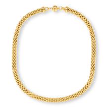 Bellezza Goldtone Popcorn-Chain 18" Necklace