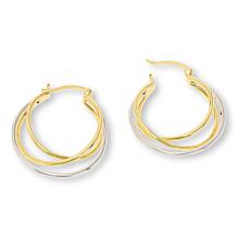 Bellezza Illusion Bronze Triple Row Hoop Earrings
