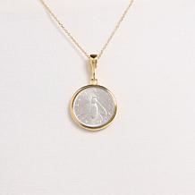 Bellezza Polished Bee Lira Coin Enhancer Pendant