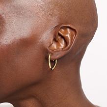 Bellezza Two-Piece Heart Shaped Hoop Earrings