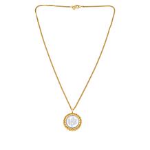 Bellezza Vatican City Palm Branch Lira Bronze Pendant with Necklace