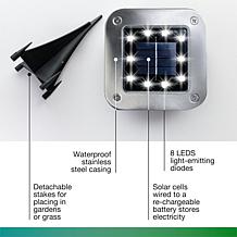Bell+Howell 8-pack Deluxe Square Solar Disk Lights