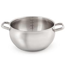 Belly Shape 18/10 SS 9.5" Stock Pot with Glass Lid, 5.5qt.