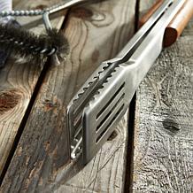 BergHOFF 16.25" BBQ Tongs with Wooden Handle