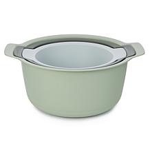 BergHOFF 3-piece Mixing Bowls and Colander Set in Green