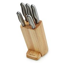 Berghoff DiNA Entity 6pc Stainless Steel Knife Block Set