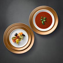 BergHOFF Gem Dinnerware 6-piece Place Setting - White & Gold