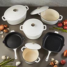 BergHOFF Neo 5-quart Cast Iron Oval Covered Dutch Oven, White