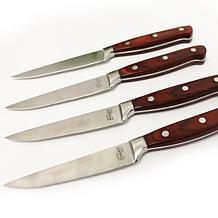 BergHOFF Pakka Wood 12" Stainless Steel Steak Knives, Set of 6