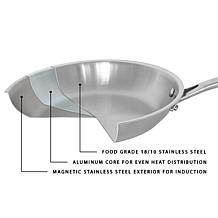 BergHOFF Professional 8" Stainless Steel Saucepan with SS Lid, 3Qt