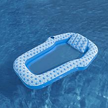 Bestway H2OGO! 70" x 46" Blue and White Comfort Plush Pool Lounger