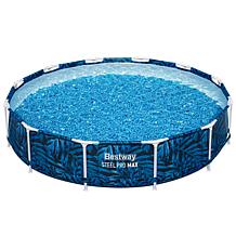 Bestway Steel Pro MAX 12 ft. Tropical Round T Above Ground Pool Set