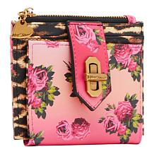 Betsey Johnson Leopard Floral Bifold Wallet