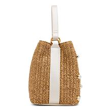Betsey Johnson Pearl Raffia Bucket Bag