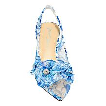 Betsey Johnson Petra Embellished Floral Slingback Pump