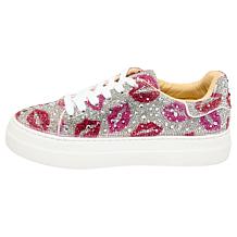 Betsey Johnson Sidny Hearts or Lips Rhinestone Sneaker